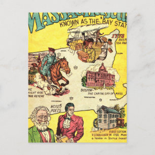 Snelle feiten over massachusetts briefkaart