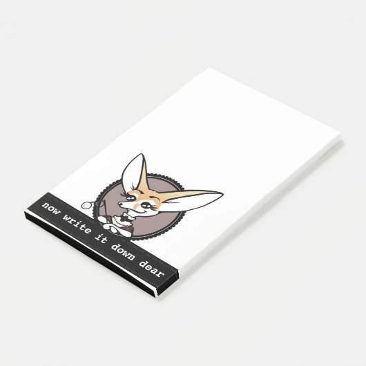SNELLE FENNEC FOX POST-IT-NOTEPAD VOOR CARTOON POST-IT® NOTES (Schuin)