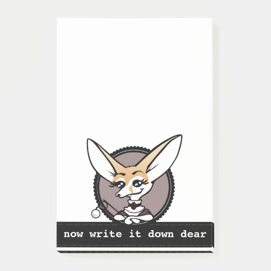 SNELLE FENNEC FOX POST-IT-NOTEPAD VOOR CARTOON POST-IT® NOTES (Voorkant)