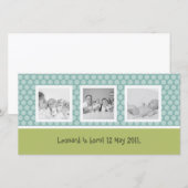 Snelle geboorteaankondiging met schattige polka-st aankondiging (Voorkant / Achterkant)