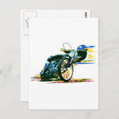 Snelle Geweldige snelwegcyclus Briefkaart (Voorkant / Achterkant)