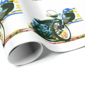 Snelle Geweldige snelwegcyclus Cadeaupapier (Rol Hoek)