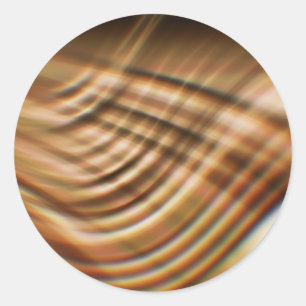 Snelle golven textuur: Golden bruine bewegingsspor Ronde Sticker