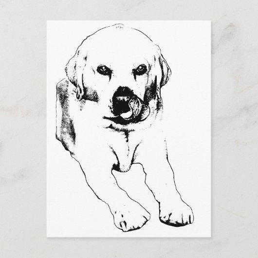 Snelle groet van een Lab Briefkaart (Voorkant)
