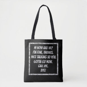 Snelle groeten tote bag