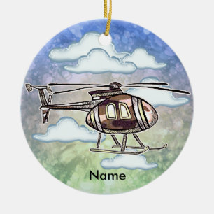 Snelle helikopter keramisch ornament