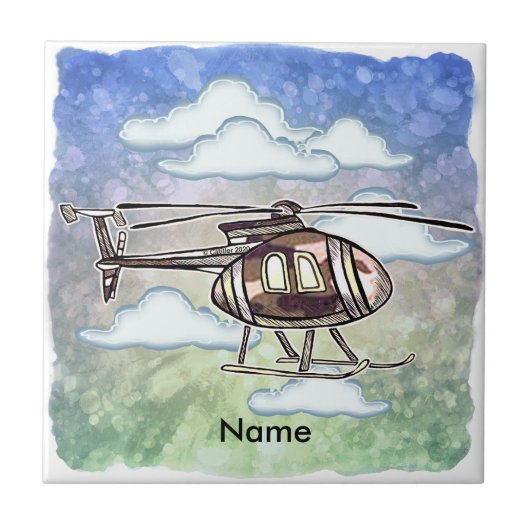 Snelle helikopter tegeltje (Voorkant)