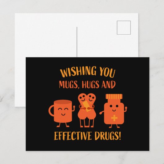 Snelle Herstel van Covid, Beterschap Briefkaart (Voorkant / Achterkant)