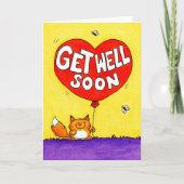 Snelle herstelgroet van vos kaart (Voorkant)