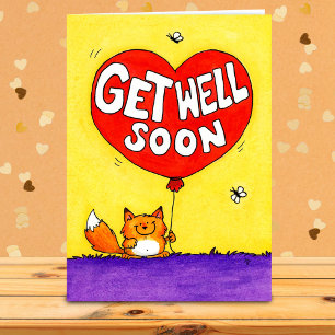 Snelle herstelgroet van vos kaart