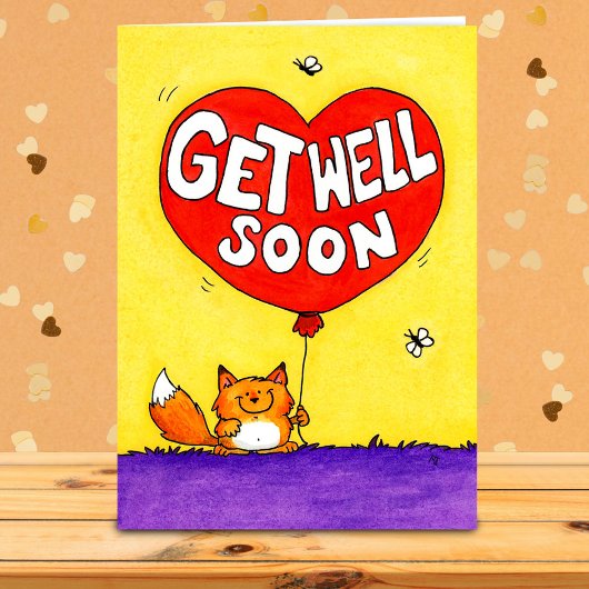 Snelle herstelgroet van vos kaart