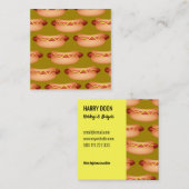 Snelle hotdog-Sjabloon met hoge snelheid  Vierkante Visitekaartje (Voorkant / Achterkant)