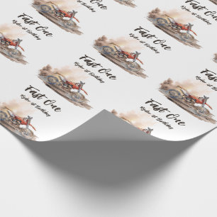 Snelle Kleine Racers Eerste Verjaardag Cadeaupapier