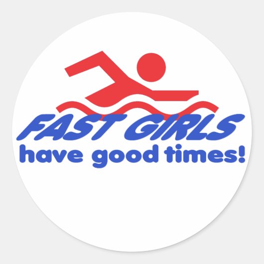Snelle Meisjes Ronde Stickers (Voorkant)