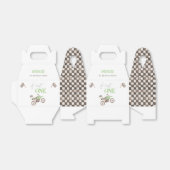 Snelle ONE Lime Green Dirt Bike Verjaardag Favorie Bedankdoosjes (Uitgevouwen)