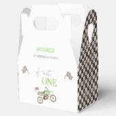 Snelle ONE Lime Green Dirt Bike Verjaardag Favorie Bedankdoosjes (Geopend)