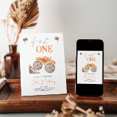 Snelle ONE Oranje Monster Truck Invitation Kaart