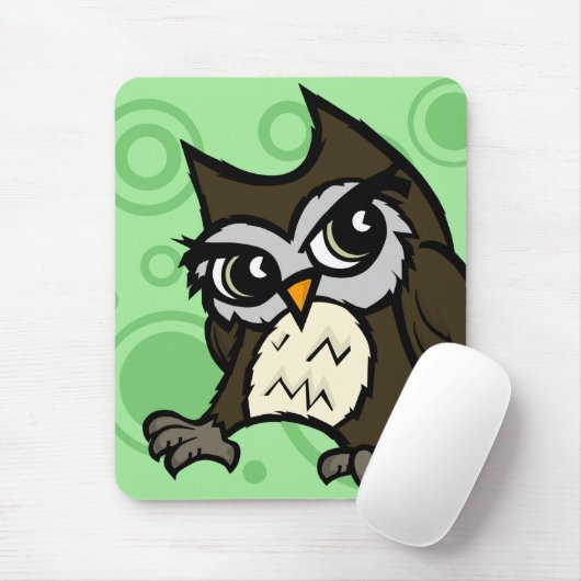 SNELLE OWL VERTICALE MUISMAT VAN DE CARTOON (Met muis)