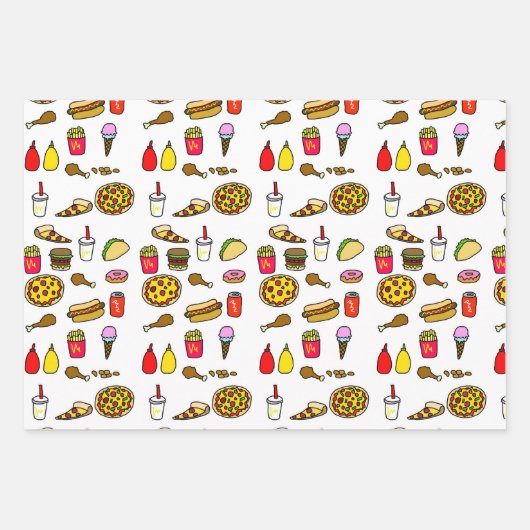 Snelle papierverzameling voor Cartoon van voedings Inpakpapier Vel (Voorkant)