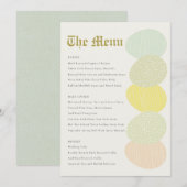 SNELLE PASTEL EASTER EASTER MENU (Voorkant / Achterkant)