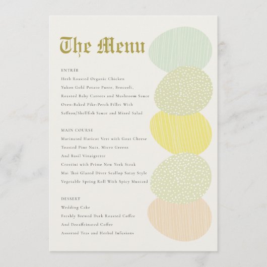SNELLE PASTEL EASTER EASTER MENU (Voorkant)