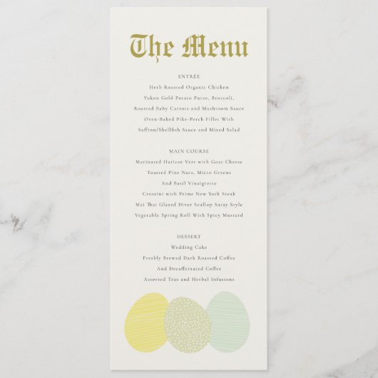 SNELLE PASTEL EASTER EASTER MENU (Voorkant)