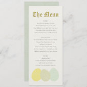 SNELLE PASTEL EASTER EASTER MENU (Voorkant / Achterkant)