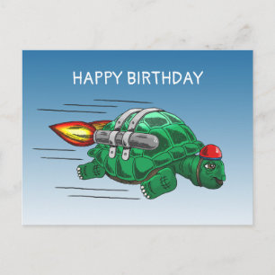 Snelle Raket Schildpad Briefkaart