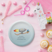 Snelle raketworm papieren bordje (Feest)