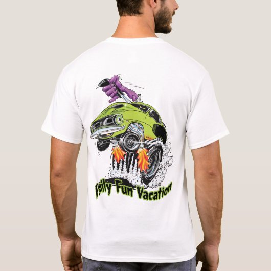 Snelle reisrondleiding ventilatorvakantie t-shirt (Achterkant)