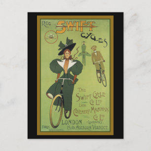 Snelle rijcycli briefkaart
