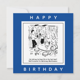 Snelle rijstrook. onderhoudspersoneel in het wegen kaart