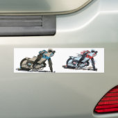 Snelle Rode-snelwegmotor Bumpersticker (Op auto)