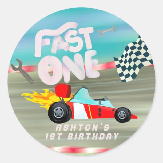 Snelle Ronde Sticker (Voorkant)