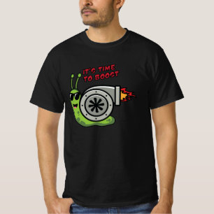 Snelle schattige slak met boost turbo motor shell t-shirt