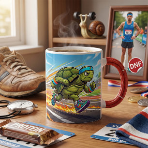 Snelle Schildpad Sprinter Atletiek Hardloper Koffiemok