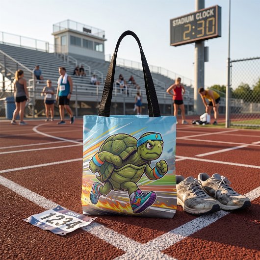 Snelle Schildpad Sprinter Atletische Hardloper Tote Bag