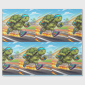 Snelle Schildpad Sprinter Atletische Renner Cadeaupapier (Vlak)