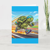 Snelle Schildpad Sprinter Atletische Renner Kaart (Voorkant)