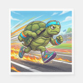 Snelle Schildpad Sprinter Atletische Renner Servet (Voorkant)