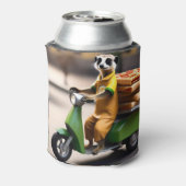 Snelle service: Meerkat levert pizza in Tuk-tuk Blikjeskoeler (Blikje Achterkant)