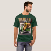 Snelle service: Meerkat levert pizza in Tuk-tuk T-shirt (Voorkant volledig)