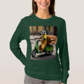 Snelle service: Meerkat levert pizza in Tuk-tuk T-shirt (Voorkant)