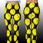 SNELLE Softball Player Custom Color Cute Sports Leggings<br><div class="desc">Leggings Fastpitch Softball Player Custom Color Cute Sports voor vrouwen: Cute and Simple. Heldere gele softballen op een zwarte achtergrond. U kunt de achtergrondkleur van zwart in een andere kleur veranderen u wilt door op de knop "Aanpassen" te klikken en vervolgens een kleur te selecteren waarop staat: "Selecteer een achtergrondkleur"...</div>