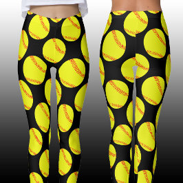 SNELLE Softball Player Custom Color Cute Sports Leggings