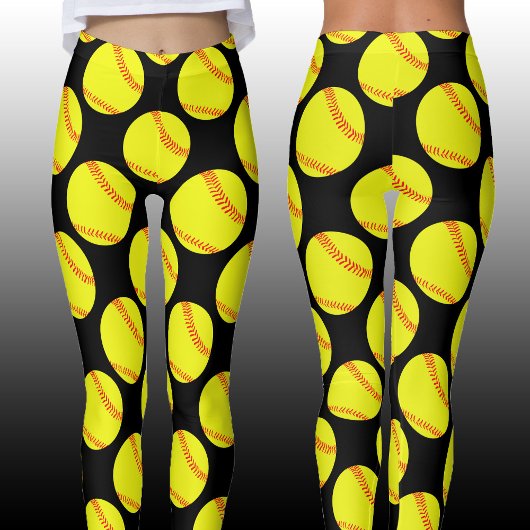 SNELLE Softball Player Custom Color Cute Sports Leggings