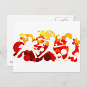 Snelle softbalspelers van de Pitch Briefkaart (Voorkant / Achterkant)