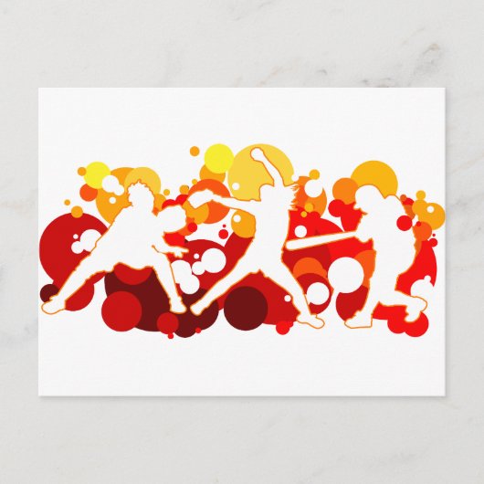 Snelle softbalspelers van de Pitch Briefkaart (Voorkant)