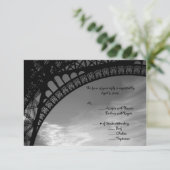 Snelle towerreactiekaart met menuopties RSVP kaartje (Staand voorkant)