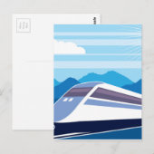 Snelle trein briefkaart (Voorkant / Achterkant)